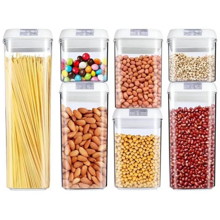 ORGANIZADOR FRASCOS HERMÉTICOS PARA COCINA X7 RECIPIENTES