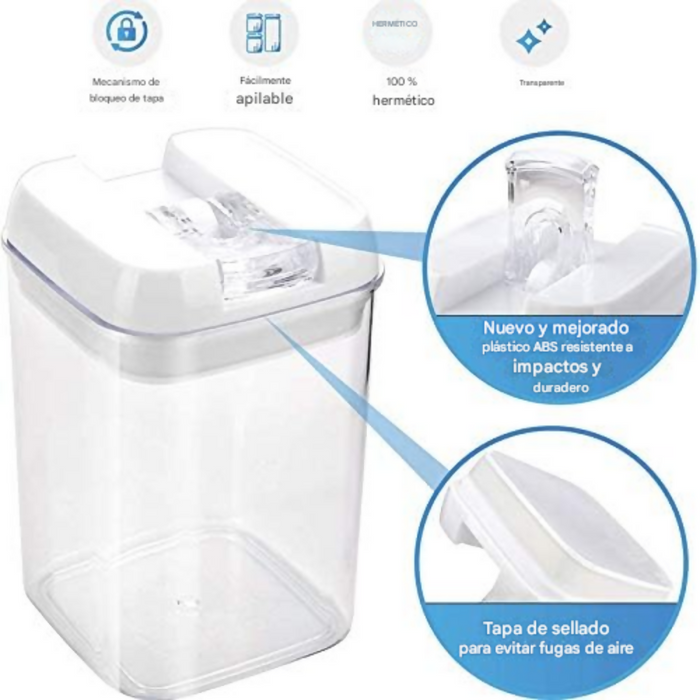 ORGANIZADOR FRASCOS HERMÉTICOS PARA COCINA X7 RECIPIENTES
