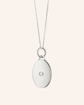 Oval Half Locket with Sapphire