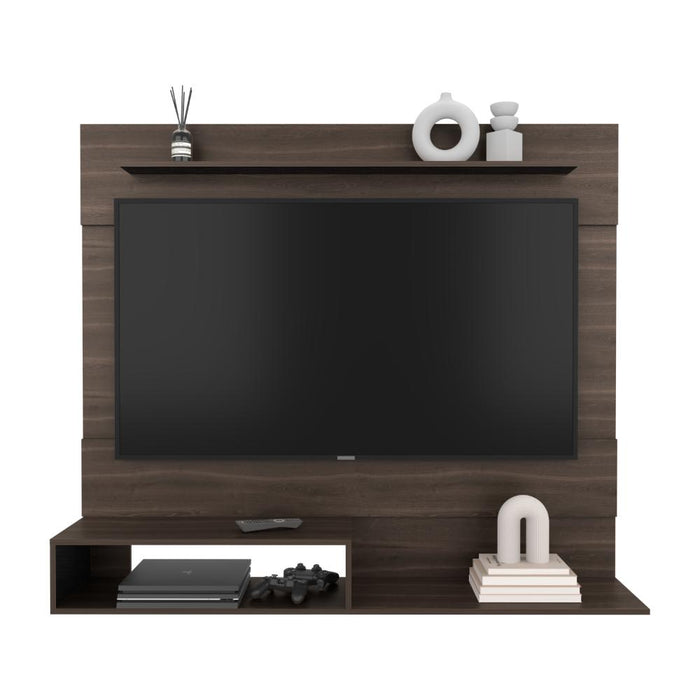 PANEL DE TV ASCHER, MILAN Y WENGUE CON ESPACIO PARA TELEVISOR DE HASTA 70 PULGADAS