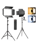 PANEL ESTUDIO FOTOGRAFÍA LUZ RGB LÁMPARA PROFESIONAL RL800 NEGRO BLANCO CÁLIDO