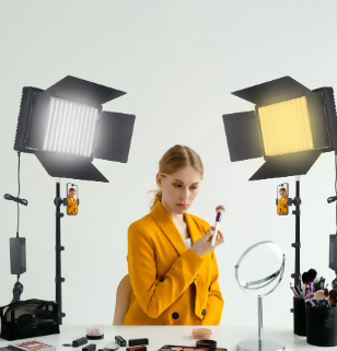 PANEL ESTUDIO FOTOGRAFÍA LUZ RGB LÁMPARA PROFESIONAL RL800 NEGRO BLANCO CÁLIDO