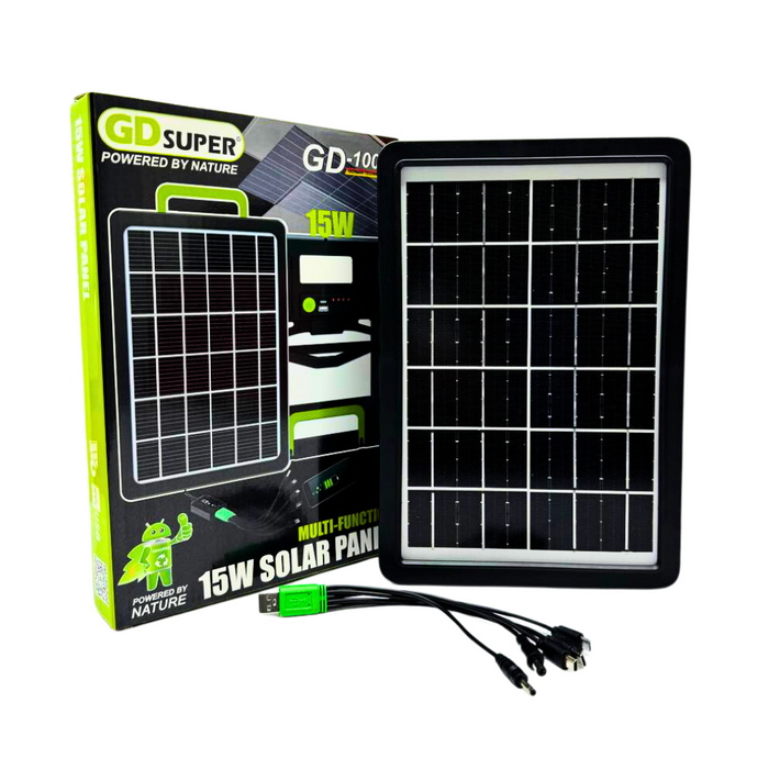 PANEL SOLAR DE BATERIA INTEGRADA RECARGABLE CARGA RÁPIDA 15W