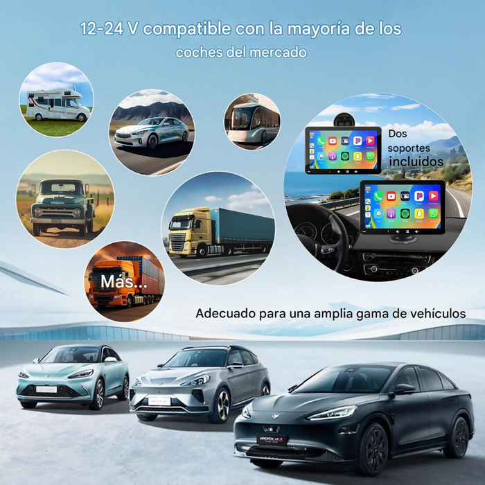 PANTALLA TÁCTIL CARRO APPLE CAR PLAY ANDROID AUTO WIFI BT