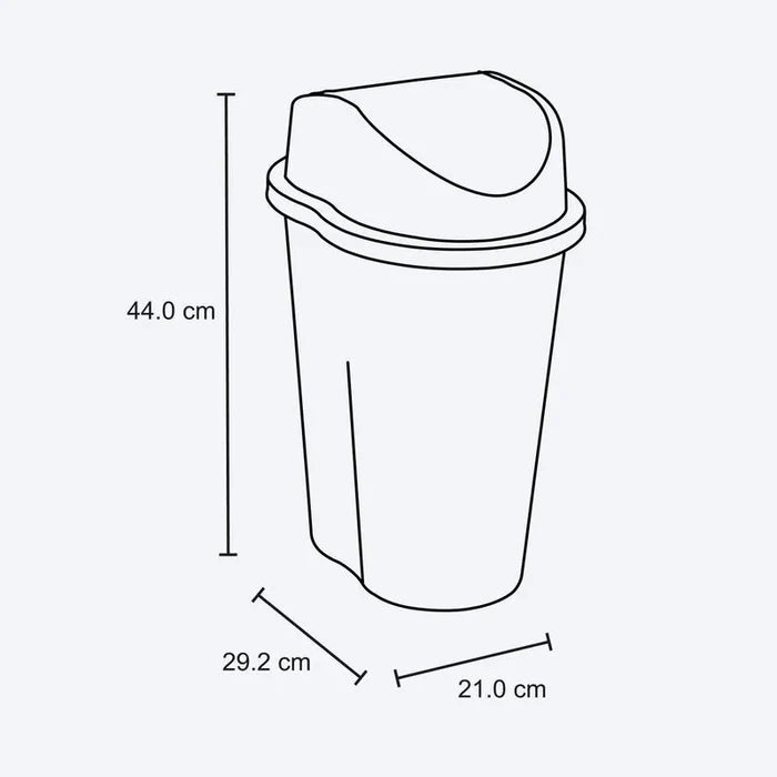 Papelera Style Tapa Vaiven 10 Litros Blanco vm