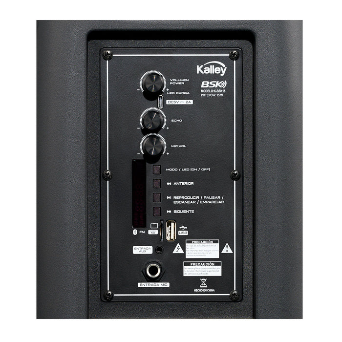 Parlante Kalley Bsk15 K-Bsk15, Negro