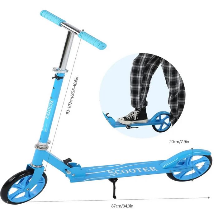 PATINETA SCOOTER MONOPATÍN METÁLICA AJUSTABLE PLEGABLE 105C NIÑOS