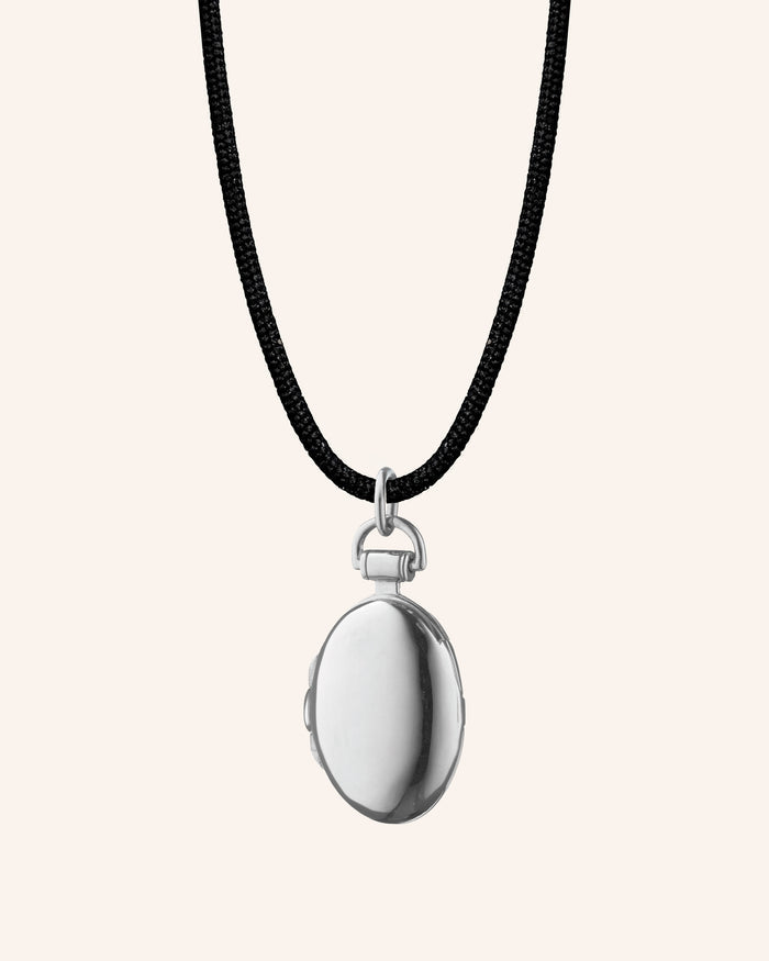 Petite "Anna" Sterling Silver Locket Necklace