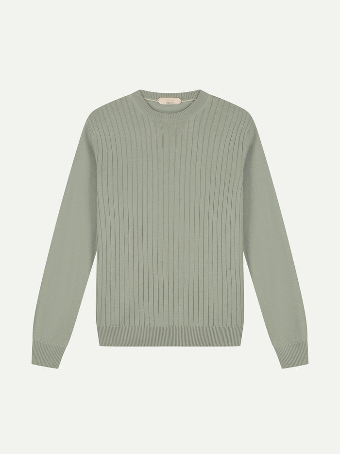 Pistache Ribbed City Crew