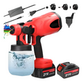 PISTOLA COMPRESOR PINTURA PINTAR RECARGABLE DOBLE BATERÍA NARANJA