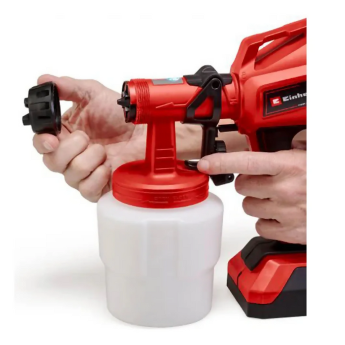 PISTOLA COMPRESOR PINTURA PINTAR RECARGABLE DOBLE BATERÍA NARANJA