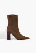 Raffaela Suede Bootie 5 Pecan Brown Suede - Schutz Shoes