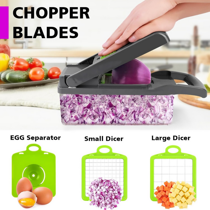 RALLADOR DE VERDURAS Y VEGETALES MULTIFUNCIONAL 16 EN 1