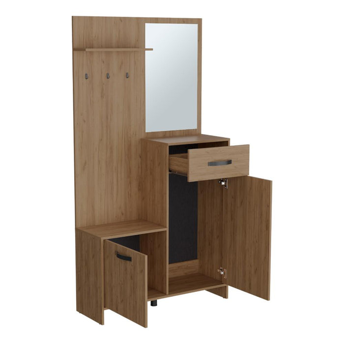 RECIBIDOR AUXILIAR PARKER, FRESNO EUROPEO, CON UN CAJON Y DOS PUERTAS ZF