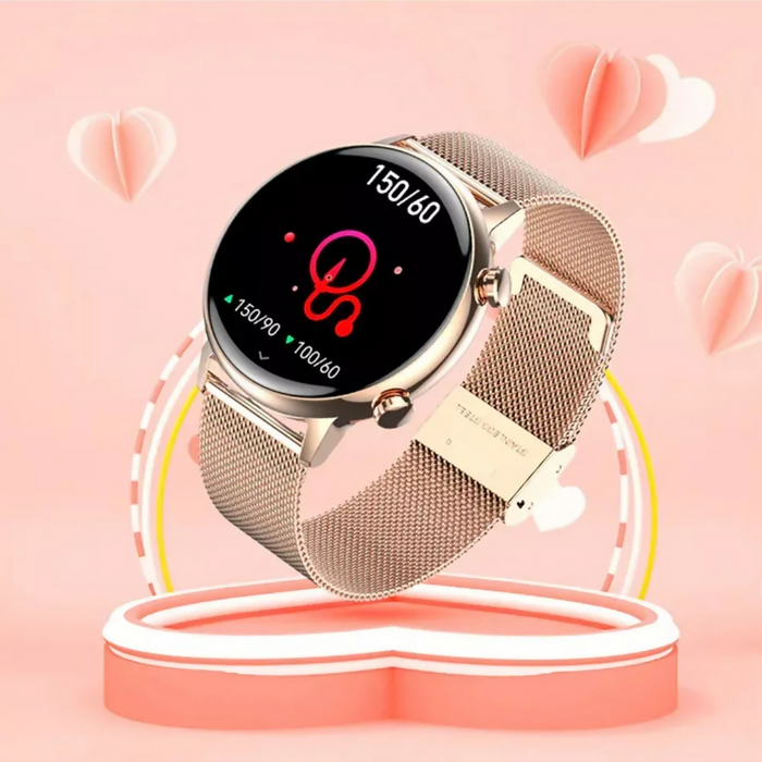 RELOJ SMARTWATCH INTELIGENTE MUJER SUMERGIBLE 3 PULZOS ROMAN