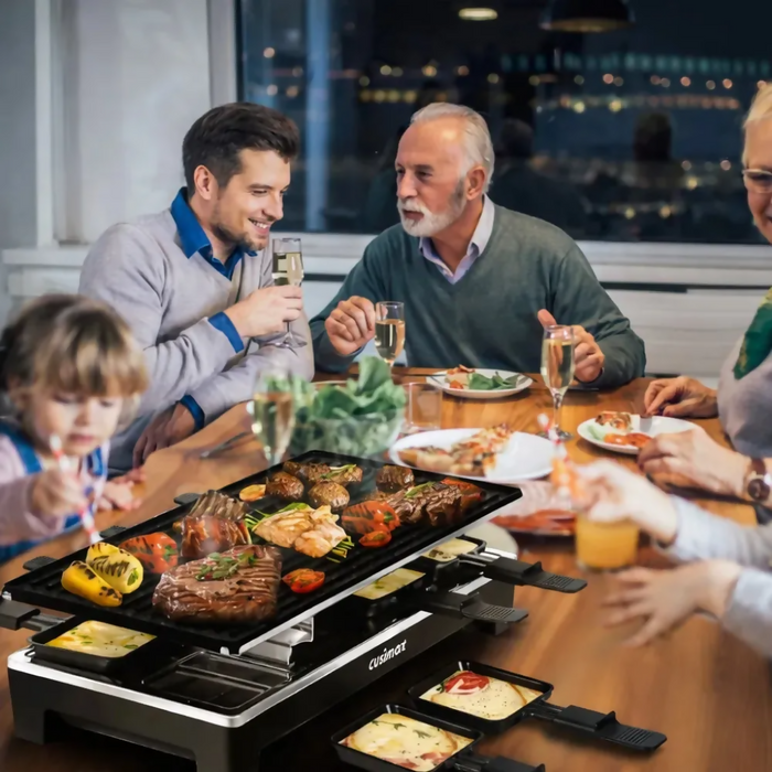 SARTÉN ELÉCTRICA PARRILLA ASADOR PLANCHA GRILL ANTIADHERENTE NEGRO 110V