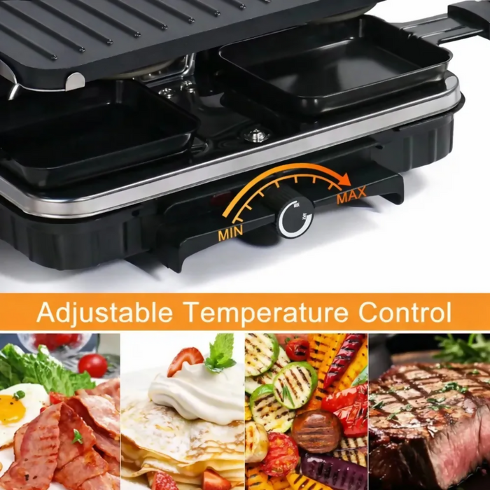 SARTÉN ELÉCTRICA PARRILLA ASADOR PLANCHA GRILL ANTIADHERENTE NEGRO 110V