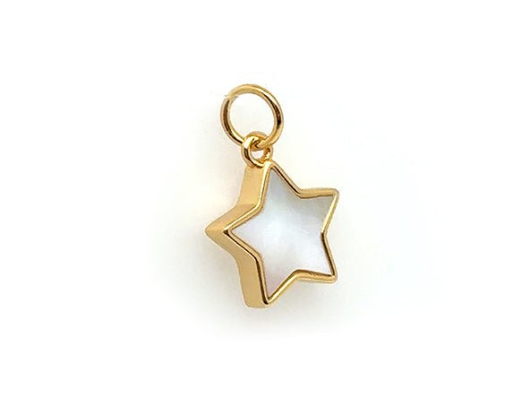 Set #4 GOLD: Small Paperclip Pink Infinity Triple Heat Mother of Pearl Star