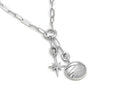 Set 6 SILVER: Elegant Paperclip Chain White Ocean Wave Large North Star | LINK, design your own