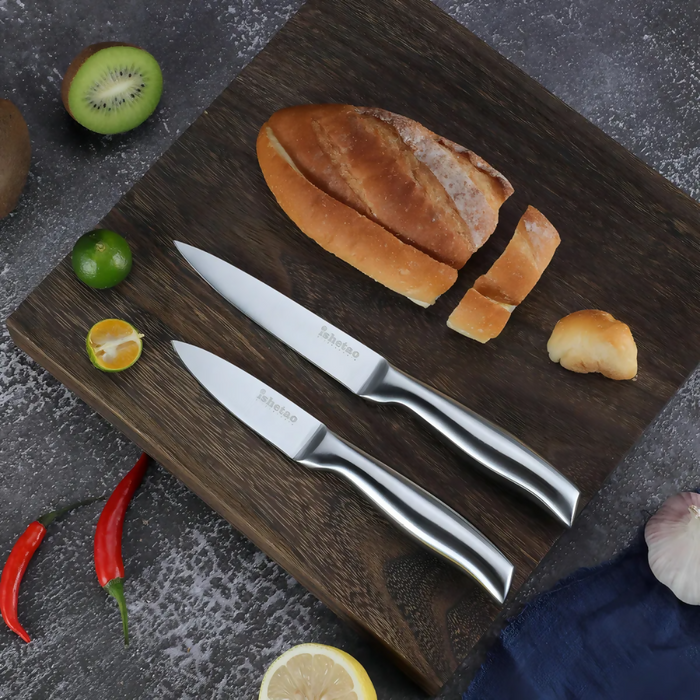 Set Cuchillos Cocina 15 Piezas Acero Inoxidable Base Madera