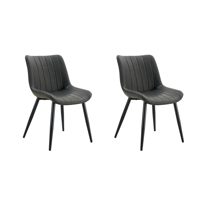 Set de 2 Sillas Nova, Color Negro, Con espaldar y diseño Moderno