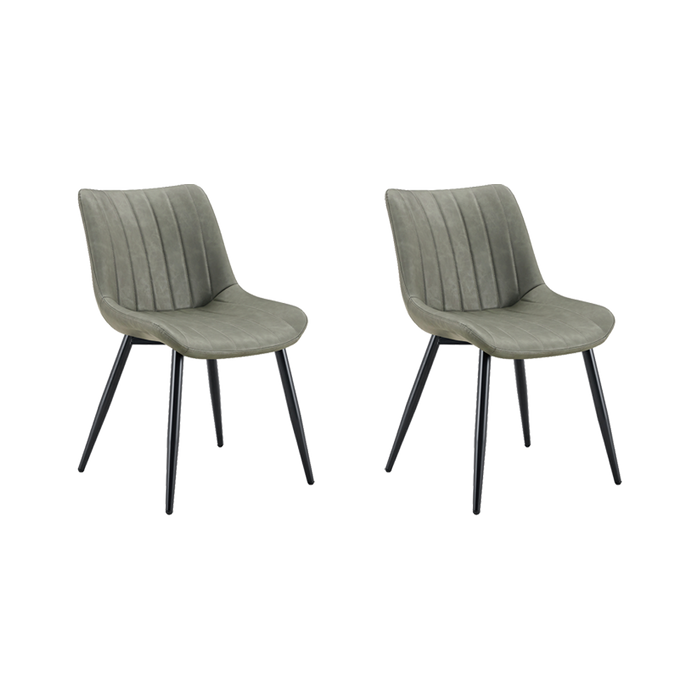 Set de 2 Sillas Nova, Color Verde, Con espaldar y diseño Moderno
