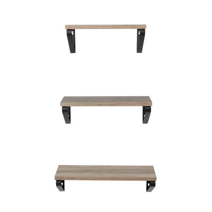 SET DE 3 REPISAS SHELF, MARRÓN RUSTICO
