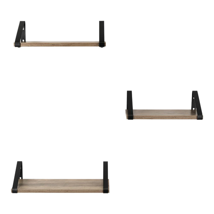 SET DE 3 REPISAS SHELF, MARRÓN RUSTICO