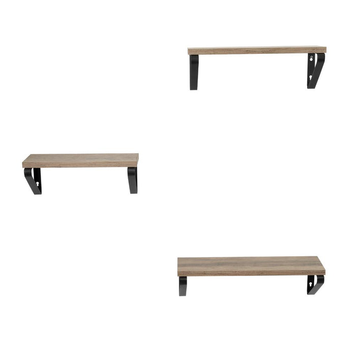 SET DE 3 REPISAS SHELF, MARRÓN RUSTICO