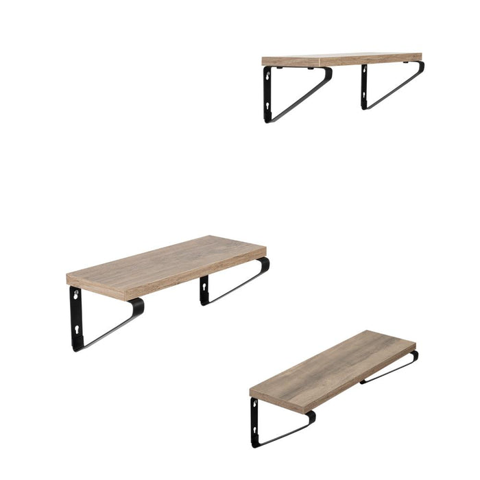 SET DE 3 REPISAS SHELF, MARRÓN RUSTICO