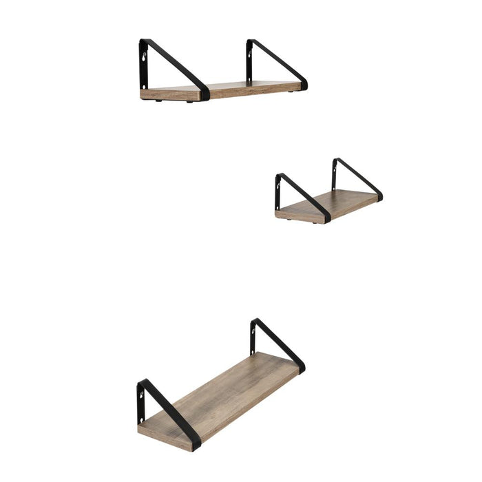SET DE 3 REPISAS SHELF, MARRÓN RUSTICO