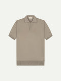 Shortsleeve Buttonless Polo Taupe