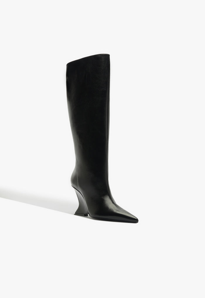 Siena Boot Leather Boot 5 Black Leather - Schutz Shoes