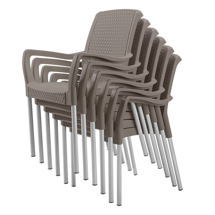 Silla Apariencia Shia con Brazos Mocca