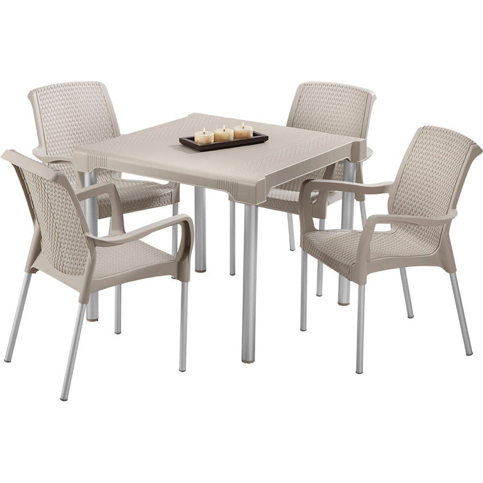 Silla Apariencia Shia con Brazos Taupe