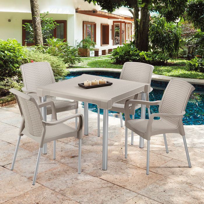 Silla Apariencia Shia con Brazos Taupe