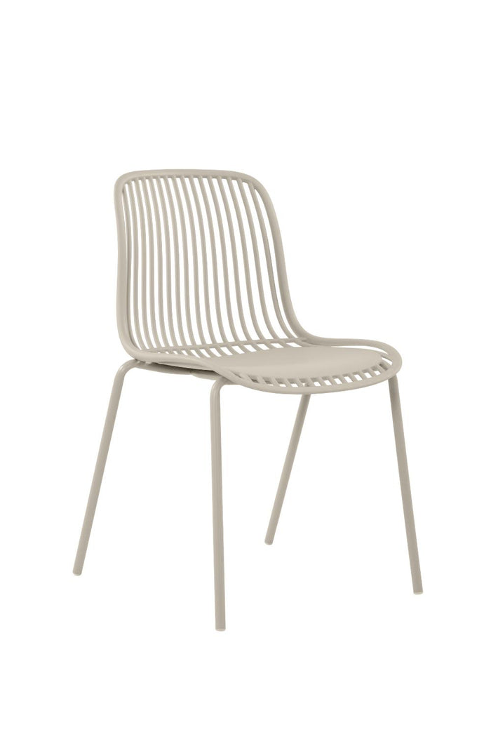 Silla Barcelona, Color Blanco, Con espaldar en lineas diseño moderno