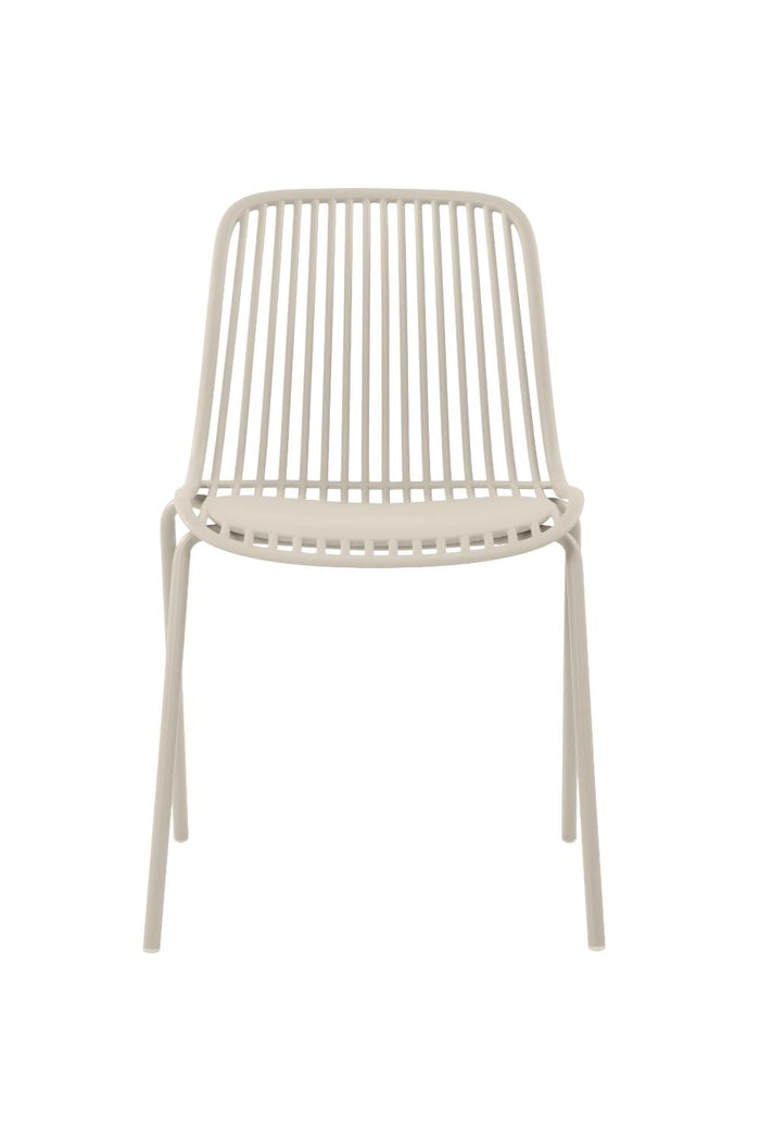Silla Barcelona, Color Blanco, Con espaldar en lineas diseño moderno