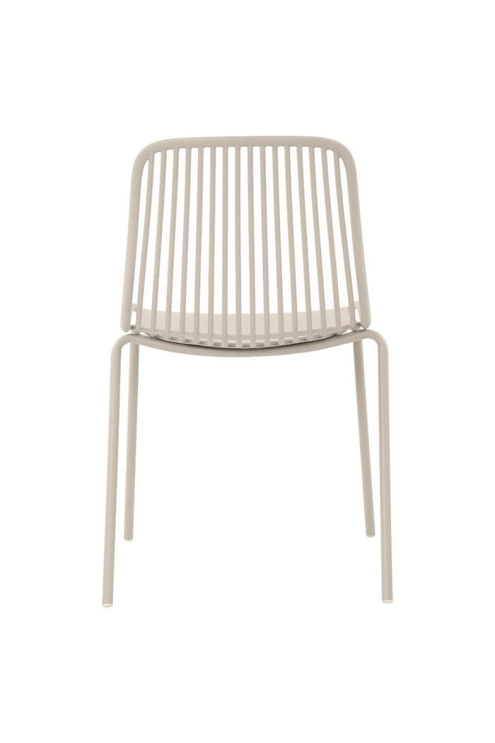 Silla Barcelona, Color Blanco, Con espaldar en lineas diseño moderno
