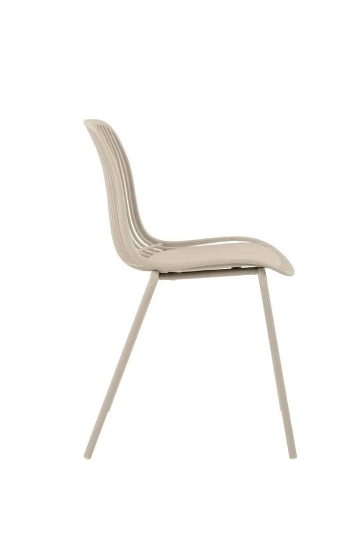 Silla Barcelona, Color Blanco, Con espaldar en lineas diseño moderno