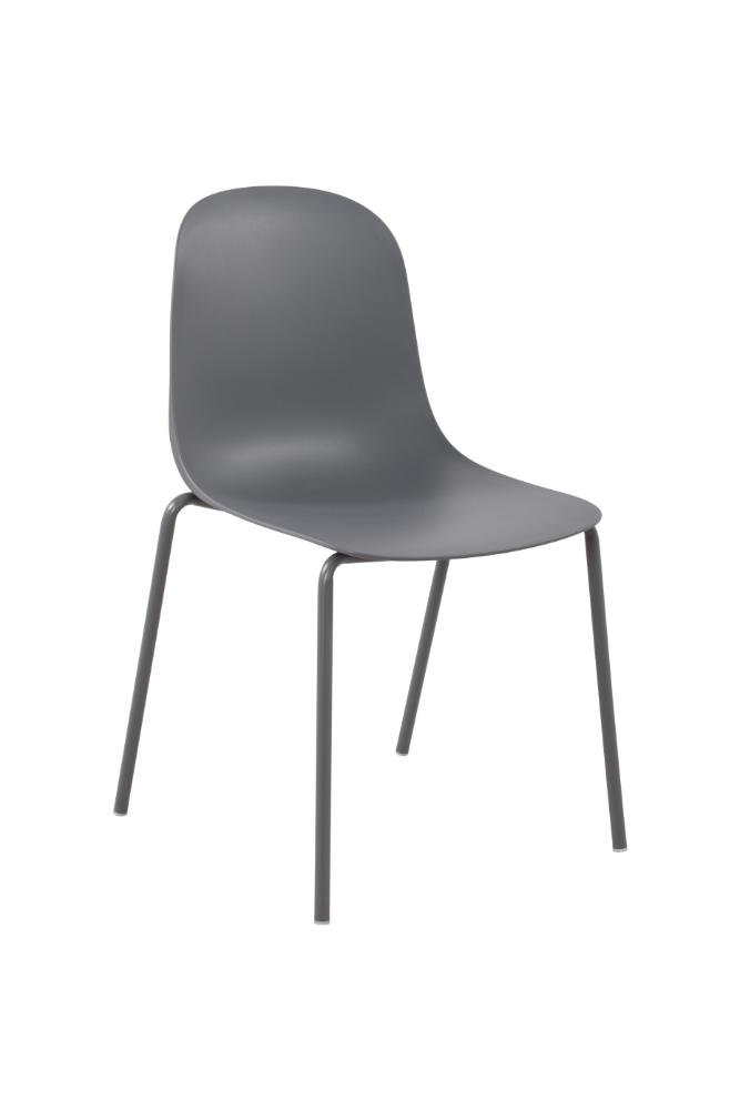 Silla Comedor Minimalista Aira II, Color Gris Oscuro, diseño moderno