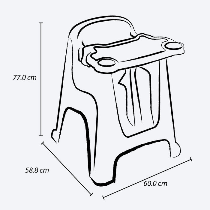 Silla Comedor para Bebé Rosado