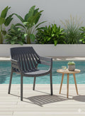 Silla con Brazos Arena, Gris Oscuro, con espaldar y diseño moderno