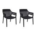 Silla con Brazos Arena, Negro, con espaldar y diseño moderno X2