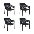 Silla con Brazos Arena, Negro, con espaldar y diseño moderno X4