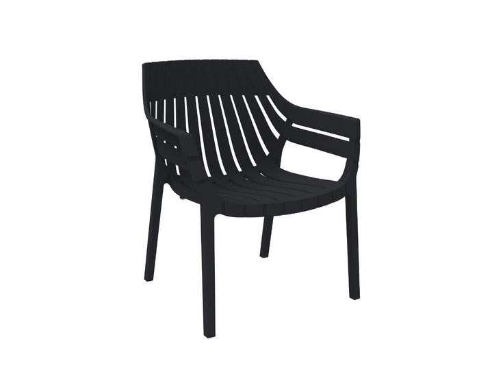 Silla con Brazos Arena, Negro, con espaldar y diseño moderno