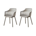 SILLA CON COJIN MAX, COLOR TAUPE, CON ESPALDAR Y COJÍN X2