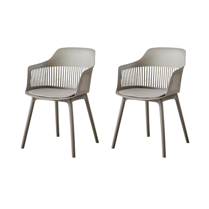 SILLA CON COJIN MAX, COLOR TAUPE, CON ESPALDAR Y COJÍN X2