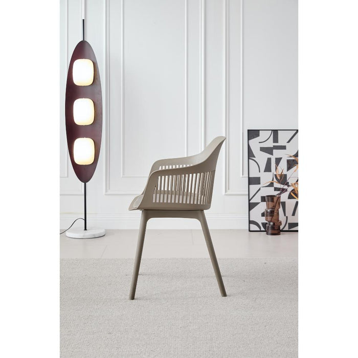 SILLA CON COJIN MAX, COLOR TAUPE, CON ESPALDAR Y COJÍN X2