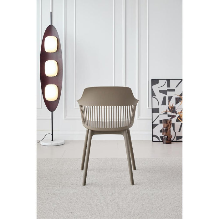 SILLA CON COJIN MAX, COLOR TAUPE, CON ESPALDAR Y COJÍN X2